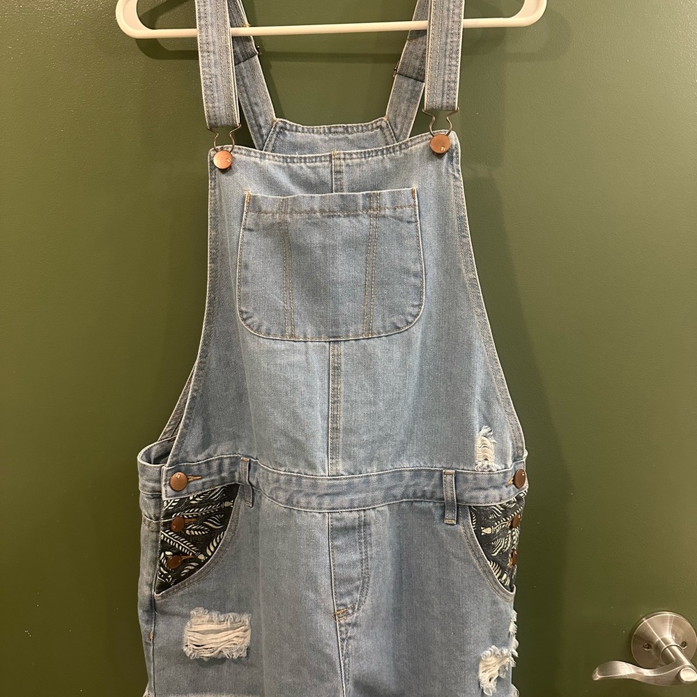 Cotton On Light Blue Denim Overalls